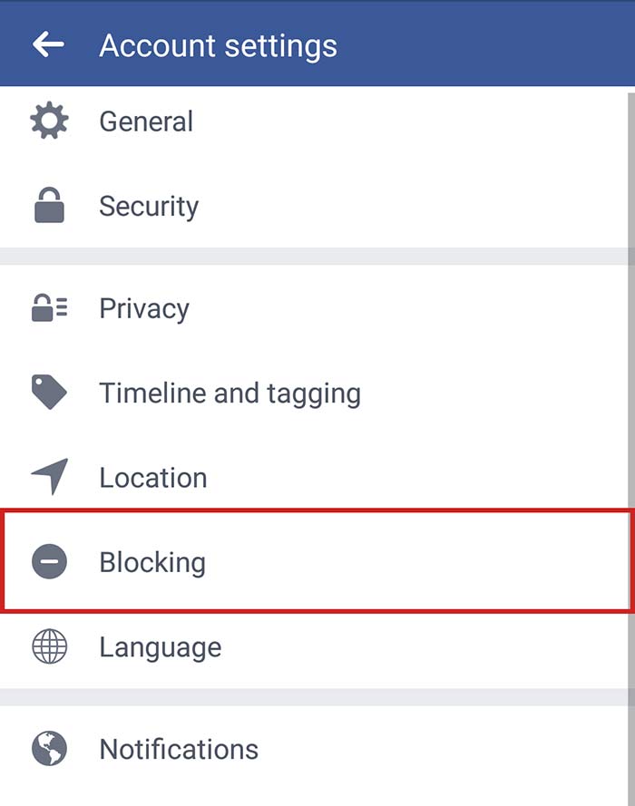 Facebook Block person that has blocked you.
