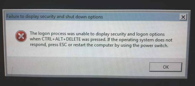 ctrl alt delete not working to unlock laptop