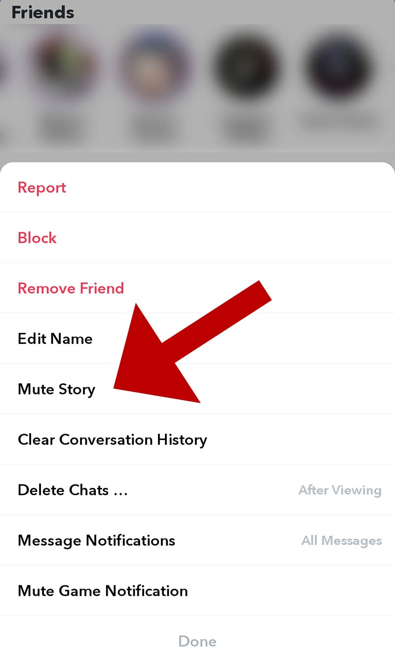 Mute a person's story on Snapchat.