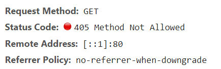 405 Method Not Allowed