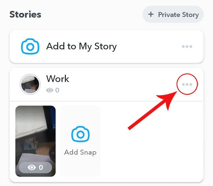 Private Snapchat Story