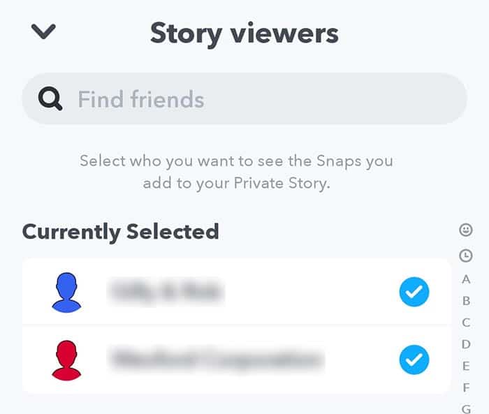 Snapchat How to remove someone from your Private Story.