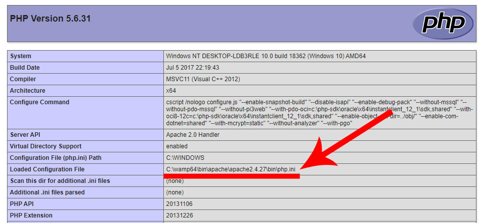 Php ini где лежит windows