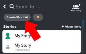 How to create a "Shortcut" on Snapchat.