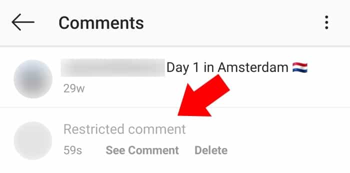 restricted comment instagram