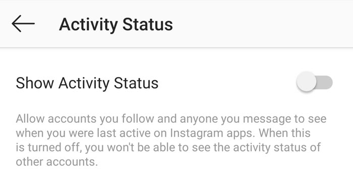 Activity Status Instagram