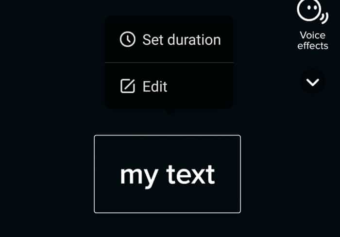 edit text tiktok