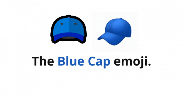 What does the blue cap emoji mean? 🧢