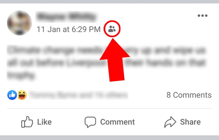friends only post facebook