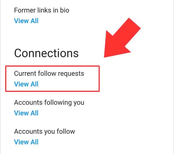 How to see Instagram follow requests that you've sent.