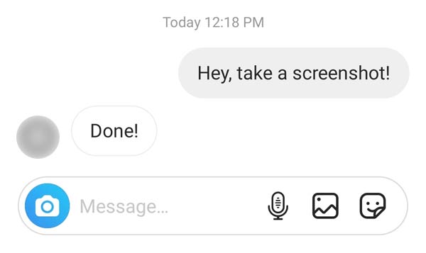 Can you screenshot Instagram DMs without the other person knowing?