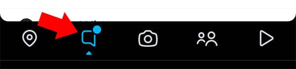 message icon on Snapchat